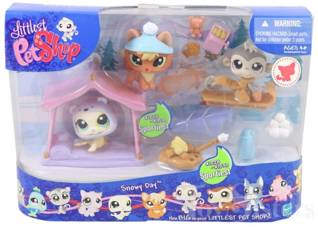 Snowy Day pack with Fox #1028, Monkey #1029, and Seal #1030