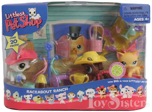 2007 Raceabout Ranch with Horse #337, Horse #338, and Shorthair Cat #339