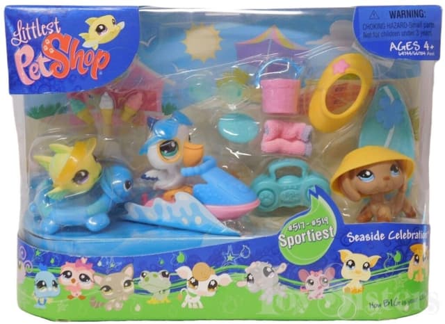 2008 Seaside Celebration with Pelican #517, Dachshund #518, and Fish #519