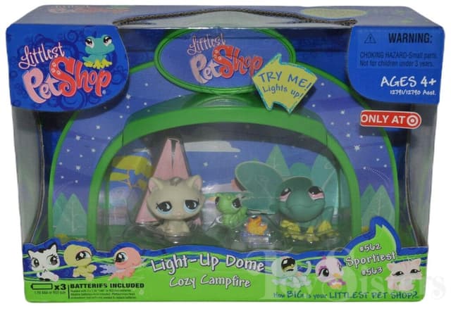 Target Light-Up Dome Cozy Campfire pack with Frog #562 and Cat #563