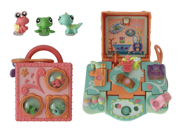 2006 Teeniest Tiniest Mini Pop-Up Playset, Reptiles Version