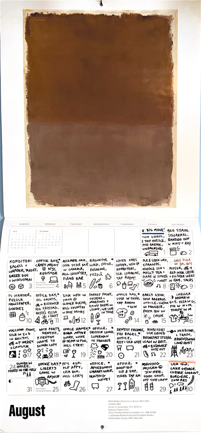 calendar image for august