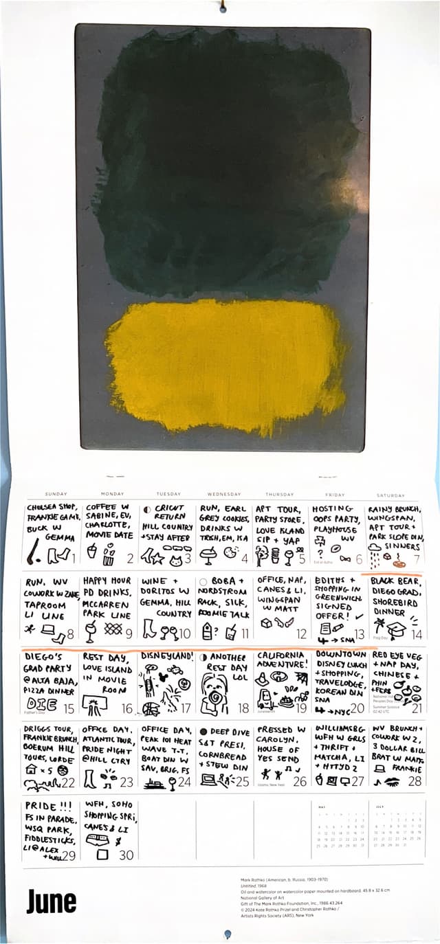 calendar image for june