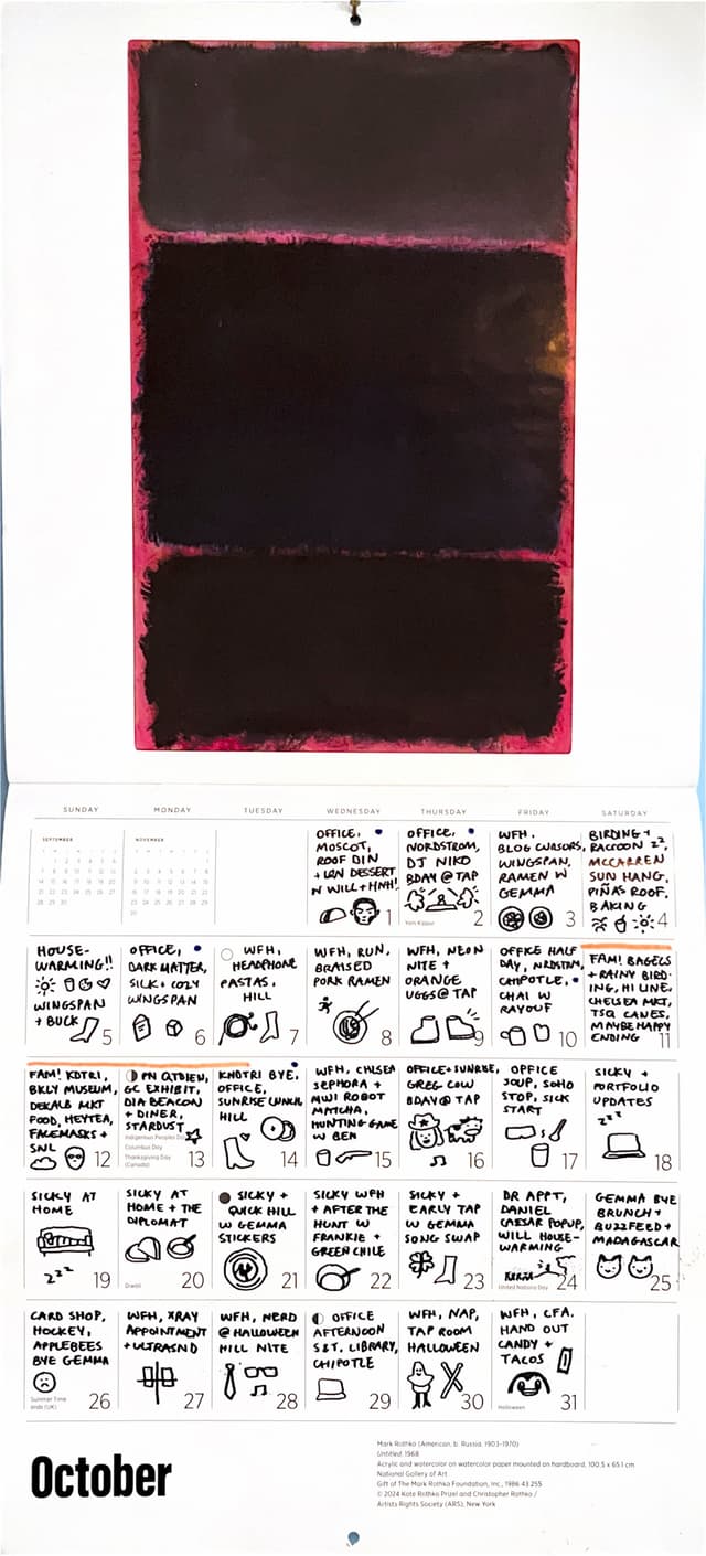 calendar image for october