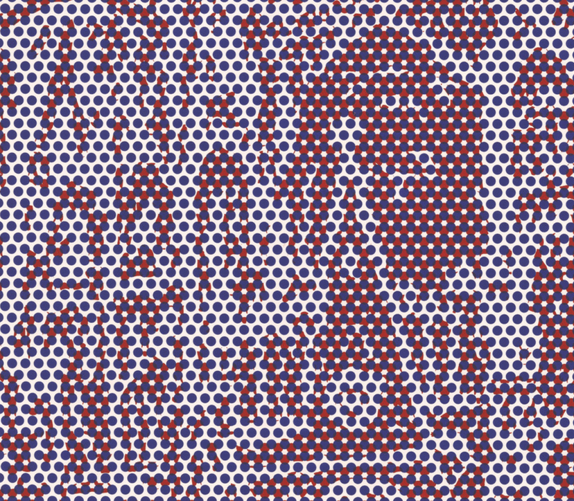 zommed in image of roy lichtenstein's pop art painting of a cathedral