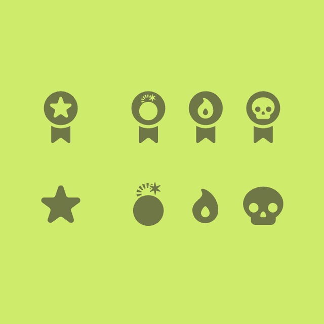 iterations on hard mode icon and badge